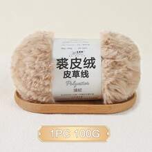 Lawkeman 1/3pcs(100-300g) Faux Fur Yarn, Super Soft Thick Fluffy, Suitable For Crochet, Knitting, Blankets, Handmade Crafts, Scarves And DIY Projects - Multiple Styles - View 19