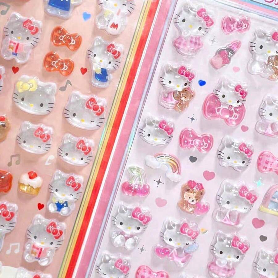 3D Embossed Bubble Stickers, Ins Style Planner Stickers, Laptop And Tablet Decorative Decals - Multicolor - View 1