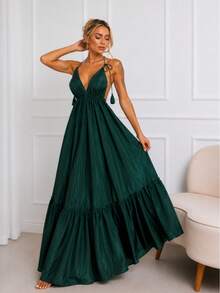 Long Dress Costs Nude - Green 01 - View 4