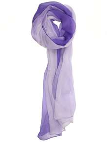 1 buah Syal Pelindung Matahari Ringan dan Bernapas dari Chiffon Gradien Elegan Baru, Syal Kepala Berkualitas Tinggi, Cocok untuk Sehari-hari, Pesta, Jalan-jalan, Perjalanan, Fotografi, Aksesori Fashion, Padu Padan Gaun Musim Semi/Panas - Gradien putih-ungu - View 4
