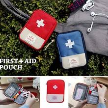 Bolsa de medicina portátil mini, kit de primeros auxilios de viaje, bolsa de almacenamiento de medicamentos, kit de supervivencia, caja de pastillas, emergencia al aire libre, camping, vuelta al colegio - Ver 5