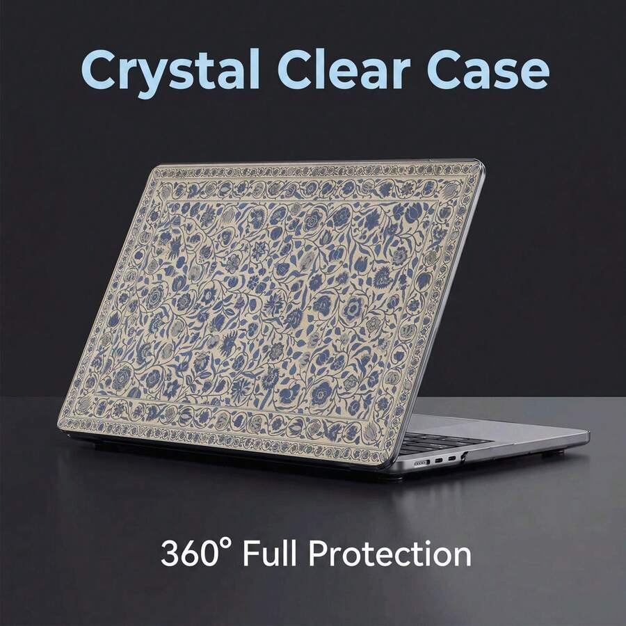 1pc Transparent Smoke Gray Hard PC Material Protective Case, Anti-Slip Silicone Feet, Hollow Heat Dissipation Holes, Full Coverage Shockproof Laptop Protective Shell, Suitable For 13 Neo/13.3 Air/13.3 Pro/13.6Air/14.2 Pro/15Air/16.2Pro - View 1
