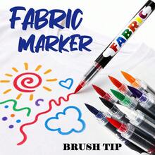 36/24/12 Farben Stoffmarker Stifte Set - Stoffdekoration Set - Unlöschbare und permanente Stofffarbe - Textilmarker Stift Schulanfang - Verschiedenfarbig - Übersicht 6