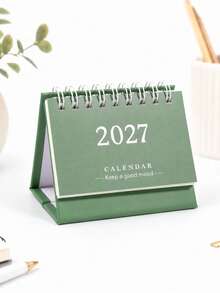 1PC Simple 2027 Desk Calendar,Macaron Color Creative Flip Cover Design For Daily Schedule Planning, A Must-Have Desktop Decoration, Essential For Study And Office Use - Single Piece - View 15