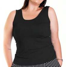 KIT 5 TANK TOPS COLOR PTO WHITE CIN WINE BLUE - Black - View 3