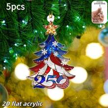 2D Flat, Collectible Numbered 250th Anniversary American Commemorative Decor (1776-2006) - Patriotic American Flag Christmas Tree Ornament, With 250th Anniversary Collectible, Gift For American Citizens And History Enthusiasts - View 5