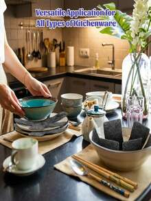 6pcs Non-Stick Pot And Pan Set, Pot Protectors And Heat-Resistant Mats, Scratch-Resistant, Non-Stick, Heat-Resistant, Stackable Storage, Washable And Reusable, Suitable For Multiple Cookware, Christmas Decoration - Multicolor - View 7
