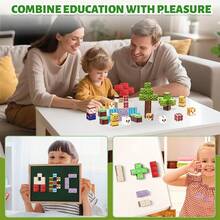 35pcs Magnetic Farm Theme Puzzle Cube Set With Box | 3D Puzzle Toy, Children Learning Kit, Spark Endless Imagination, Halloween Gift, Suitable For Boys And Girls, Mixed Color ABS Material - Multicolor - View 7