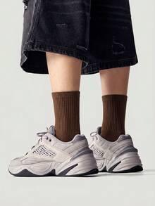 1/5/10 Pairs Bright Vertical Striped Mid-Calf Socks, Comfortable Soft Casual Sports Mid-Calf Socks, Suitable For Daily Wear, Striped Design, Suitable For Parties, Gifts And Other Occasions, Overall Style Is Simple Yet Designed With A Relaxed Feel - Multicolor - View 9