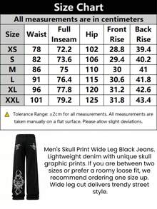 Quần jeans ống đứng phong cách Mỹ cá tính dành cho nam, phong cách Emo, Grunge - màu đen - Xem 3