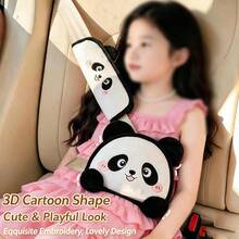 Car Seat Belt Shoulder Pad, Cartoon Embroidery Design, Comfortable Accessory For Drivers And Passengers All Season, Durable Seat Belt Accessory, New Shoulder Pad, Suitable For Most Car Models, Car Interior Accessory - A - View 2