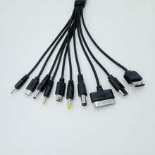 10-In-1 Universal Multi-USB Charging Cable, Multi-Plug Connector Adapter With Type C, Micro USB, Mini USB And DC Interfaces (5.5/4.0/3.5/2.5/2.0), Suitable For Phones, Tablets And Home Electronic Products - Multicolor - View 8