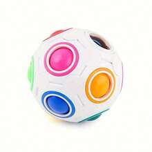 1pc Candy Color Building Block Rainbow Ball, 12-Hole Press Novelty Toy, Christmas Gift Halloween Gift (Random Shipment) - Multicolor - View 8