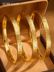 1/2/3pcs Luxury Classic Gold-Flecked Bracelet, Women's Daily Wear, Exquisite Jewelry Gift, Without Packaging Box - Crushed Ice - View 1