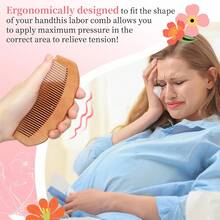 1pc Birth Comb For Labor Pain, Natural Wooden Labor Combs For Women Pregnancy, Pregnancy Hospital Bag Essentials&Delivery Essentials, Baby Comb & Shower Comb For New Mom Gifts - A - View 8