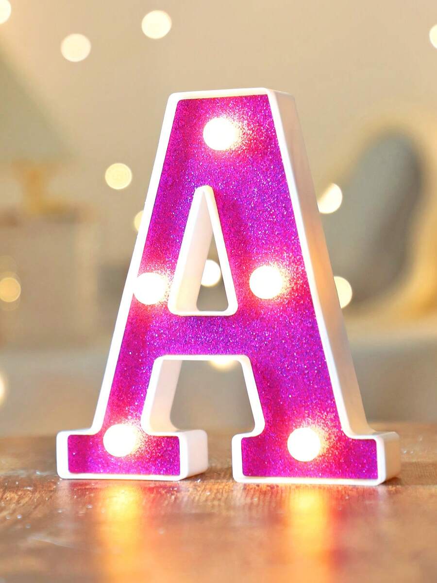 16cm 白色發光 A-Z LED 字母燈，電池供電，臥室裝飾字母夜燈，婚禮裝飾，生日派對裝飾，女孩房/兒童房裝飾字母燈，節日居家酒吧裝飾字母燈，字母燈