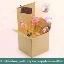 20pcs/30pcs Gift Box, Small Gift Box With Lid, Black/White/Kraft Paper Color, Suitable For Party Favors, Decorative Ornaments, Bridesmaid Favors, Invitation Cards, Candle Packaging, Halloween Decor, Birthday Decor, Birthday Occasions, Weddings, Party Decorations, Christmas Decor, Bridal Supplies, Various Parties, Gift Storage Boxes, Autumn Valentine's Day Use - Kraft Paper - View 5