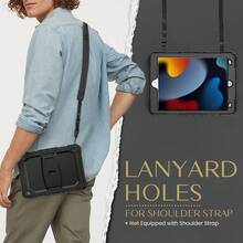 适用于 iPad (A16) 第 11 代/Air11/Air13 M3 (2025) 第 9/8/7 代 (2021/2020/2019) 的重型防震保护壳，坚固耐用的硬壳保护套，内置支架，适用于 10.2 英寸 iPad 2021/2020/2019。 - 黑色 - 查看 8