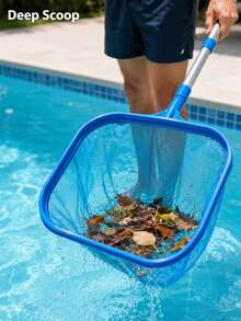 1 Stück Pool-Skimmer-Netz mit Teleskopstange, feinmaschiger Laub-Rechen zum Entfernen von Schmutz, Blättern & Insekten, leichtes Pool-Reinigungsnetz für oberirdische & eingebaute Pools, Spa, Teich, Garten-Sommer-Pool-Wartungsbedarf, schnelle Pool-Reinigung - mehrfarbig - Übersicht 7
