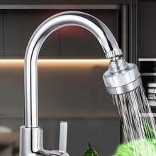 11pcs Kitchen Faucet Water Filter Set, Transparent Visible Filter Housing Multi-Layer Filtration For Silt And Sediment, Includes Filter Main Unit + 8 Replacement Filter Cartridges + 2 Rolls Of Tape; Soft Water Flow Anti-Splashing, Compatible With Most Household Basin Faucets, Vegetable And Dish Washing Water Purification Accessory Kit - Aerator - View 5
