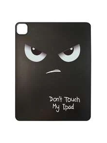 1pc Angry Tsundere Expression With "Don't Touch My " Funny Letter Slogan Print Tablet Case, Matte Black Anti-Drop Tablet Protective Cover, Quirky Personalized Tablet Accessory, Suitable For Daily Use And Gift-Giving All Year Round, Back To School, Birthday, Christmas Gift Choice, Fashionable Tablet Protective Sleeve For Home And Study - Multicolor - View 32