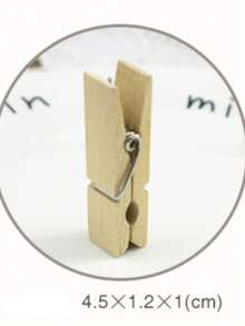 2/5/10 Sakura Clips, Durable Mini Photo Clips, Cute Wooden Photo Clips, Mini Wooden Clips, Natural Wooden Small Pointed Clips, Used For Displaying Photos, Crafts, Artworks And Cocktail Decorations, Art Wall Photo Clips - Multiple Styles - View 11