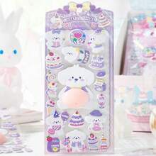 Q-Lia Esta pegatina de fondo esponjoso, con temas de oso y conejo redondos y lindos, es perfecta para decorar teléfonos inteligentes, botellas de agua y otros artículos. Su elegante diseño japonés te permite personalizar tu teléfono, cuaderno, taza de agua y talla grande para expresar tu individualidad. Es un favorito entre los entusiastas de las manualidades y es un gran regalo para vacaciones o cumpleaños. (Los colores y patrones se envían al azar.) - Multicolor - Ver 9