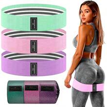 Hip Resistance Band Set, 3 Levels Non-Slip Elastic Exercise Rings For Glutes, Legs, Thighs And Buttocks, Portable Fitness Training Bands, Suitable For Yoga, Gym, Home Workouts, With Storage Bag - Multicolor - View 2