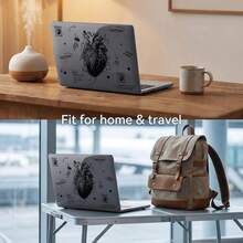 1件半透明煙灰色水晶全覆蓋硬殼保護套，相容於MacBook，PC殼附散熱孔與防滑腳墊，相容於13 Neo/13.3 Air/13.3 Pro/13.6 Air/14.2 Pro/15 Air/16.2 Pro - 查看 5
