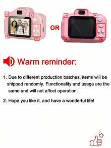 This Upgraded 1080P High-Definition Digital Camera Features A 2-Inch Screen, Supports Video Recording, DIY Photo Frames, And Multiple Games, Making It The Perfect New Year/Birthday/Holiday Gift For Girls. It Is Cute And Portable, Suitable For Both Men And Women, With A Built-In 200mAh Rechargeable Battery, Making It An Excellent Choice For A Birthday Present. - Pink - View 9