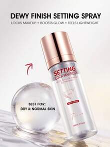 HEXZE Setting Spray Makeup Tahan Lama, Tahan Air, Pengontrol Minyak, Melembapkan, Hasil Akhir Berkilau untuk Kulit Kering dan Normal - Hasil Akhir Berkilau (Untuk Kulit Kering/Normal) - View 5