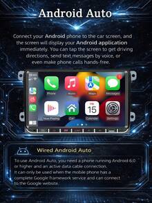 9-Inch Touchscreen CarPlay Portable Car Audio, Supports Android Auto, Car Play Navigation, Voice Control, Remote Connection/AUX/FM, Car Radio Receiver, Loop Recording, Plug And Play, Suitable For Cars, Trucks, - Mp5 - View 9