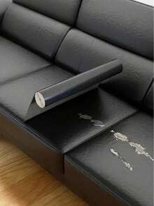 1pc Classic Large Lychee Texture PU Leather, Thickened Brushed Backing Fabric, Sofa Cushion Luggage Bed Headboard Soft Cover DIY Artificial Leather Material - A - View 8