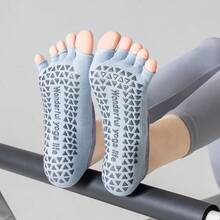 1/3/5 Pairs Women's Toe-Less Pilates Socks, Non-Slip Cross Strap Open Toe Socks, Yoga, Barre, Dance, Body Shaping Machine, Home Use - Multicolor - View 5