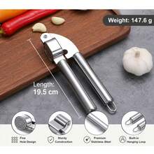 1件裝 手動壓蒜器 蒜泥器 薑末切碎器 廚房小工具 - 手柄壓蒜泥器 - 查看 12