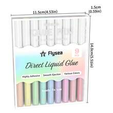 1pc 3/9 Colors Liquid Glue Pen, Multi-Functional Portable DIY Craft Envelope Photo Scrapbook Fast Drying No Mess Glue Pen Tool - Colored Glue Pens - View 8