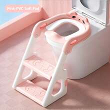 Oaoleer 1pc Baby Potty Training Seat With 2-Step Ladder For Toddlers, Soft Cushioned Seat And Splash Guard, Anti-Slip Wide Steps, Adjustable Height Potty Seat - Multicolor - View 3