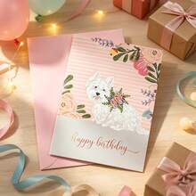 DOG THEMED HAPPY BIRTHDAY GREETING CARD, ALL-PURPOSE GREETING CARD, UNISEX KEEPSAKE BIRTHDAY CARD FOR HIM AND HER - WISH-2106-07 - View 5