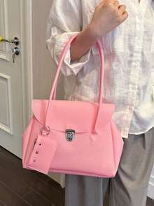 BAILEE Stylish, Minimalist, Solid-Colored Flip-Top Shoulder Bag, Lightweight, Perfect For Carrying Small Items, Ideal For Travel, Outfits, And Gifts. - Multicolor - View 7