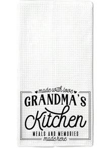 Personalized Name Kitchen Napkin And Memories, Microfiber Hand Towel, Gift For Grandma And Mom, Kitchen Decorative Towel - Multicolor - View 1