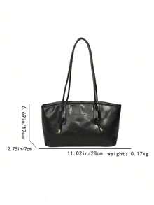 1pc New Coffee Color Rhombus Pattern Bowling Bag, Zipper Closure, Solid Color PU Material, Large Capacity Handbag, Very Suitable - Black - View 7