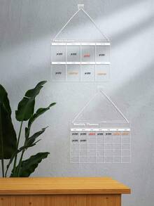 Transparent Acrylic Wall-Mounted Planning Board Set, Weekly / Recipe / Monthly Planner 3 Options, Erasable Reusable Whiteboard With Markers, Hooks And Hanging Rope, Back To School - Multicolor - View 8