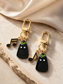 1pc/Multi-Piece Unisex Alloy Oil-Drip Cat Pendant Music Accessory Keychain Cute Bag Charm - Multicolor - View 15