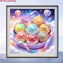 New Arrival: Cute Dumpling Diamond Painting, Adult Diamond Painting Mosaic Craft, Full Round Diamond Painting Product. Stress Relief And Easy To Match, Suitable For Desktop Decoration And Dining Table Decoration, Handmade Kit, Unique Home Design - round diamond - View 4