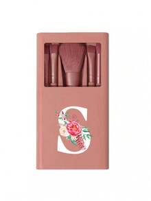 Portable Makeup Brush Set With Mirror And Soft Bristles, Floral Letter A-Y Pattern, Boxed Makeup Brush Set, Multi-Functional Makeup Brush Set With Mirror And Makeup Case, Mini Multi-Functional Makeup Pen, Foundation Brush, Eyeshadow Brush, Beginner Makeup Tools, Mixed Brush Makeup Storage Rack, Makeup Brush Set, Convenient To Carry Girls Gift, Ideal Makeup Tool Set, Portable Travel Supplies, Travel Essentials - Multicolor - View 22