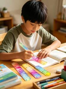 1pc Soft Plastic Rainbow Rulers 15/20/30cm Flexible Ruler For Precision Measurement, Drawing And School Office Supplies - Multicolor - View 10