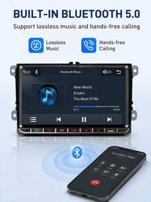 9-Inch Touchscreen CarPlay Portable Car Audio, Supports Android Auto, Car Play Navigation, Voice Control, Remote Connection/AUX/FM, Car Radio Receiver, Loop Recording, Plug And Play, Suitable For Cars, Trucks, - Mp5 - View 5