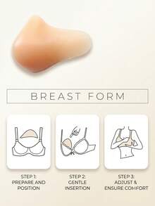 ANGDIE 1 Pair Silicone Breast Prosthesis, Artificial Silicone Breast Pads For Women, Post-Mastectomy Silicone Breast Prosthesis, 1 Pair Pack - Khaki - View 5