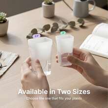 室內植物自動澆水盆組，迷你透明塑膠花盆附水位指示器與排水孔，適用於植物繁殖、多肉植物與非洲堇蘭 - A - 查看 1