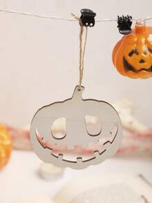 5pcs Triple Ghost Hollow Hanging Flag Garland, Halloween Autumn Harvest Thanksgiving Horror Farmhouse Country Style, Fireplace Window Front Door Wall Party Eerie Autumn Holiday Porch Living Room Indoor Seasonal Decor Hanging Ornament Gift - Multicolor 3 - View 7